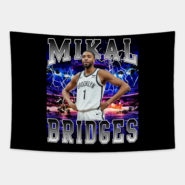 Mikal Bridges Tapestry by Gojes Art