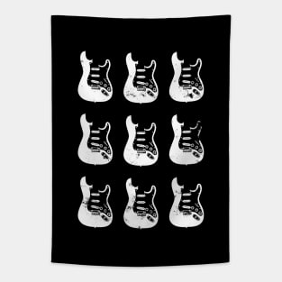 S-Style Electric Guitar Bodies Dark Theme Tapestry