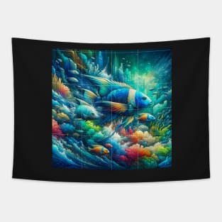 Ocean Odyssey: A Dive into Marine Majesty Tapestry