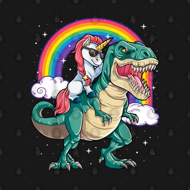 Unicorn Riding T-Rex Dinosaur by luna.wxe@gmail.com