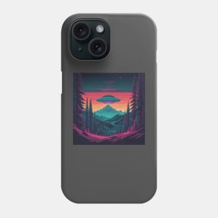 UFO Chronicles Podcast - UFO Glitch Artwork V4 Phone Case