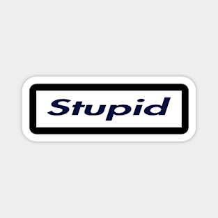 SUPER STUPID LOGO Magnet