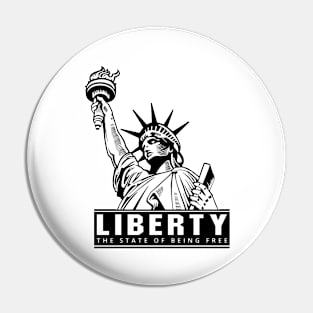 'Liberty The State Of Being Free' Human Trafficking Shirt Pin