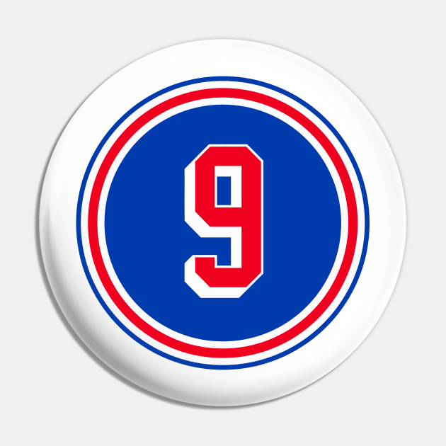 Adam Graves Number 9 Jersey New York Rangers Inspired Pin by naesha stores