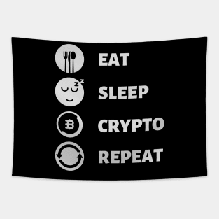 Eat Sleep Crypto Repeat Tapestry