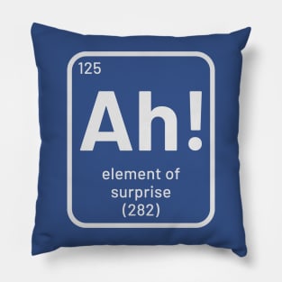 Ah!!! Element of surprise Blue Pillow