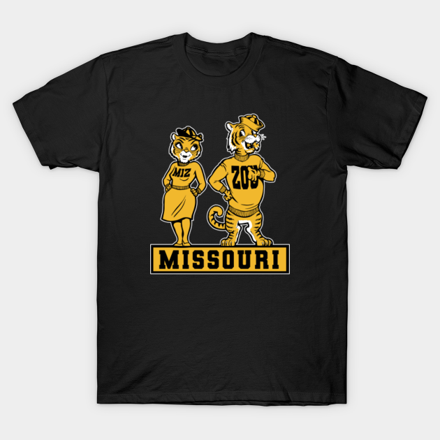Vintage 60's Truman the Missouri Tiger Mascot and his girlfriend - Missouri - T-Shirt