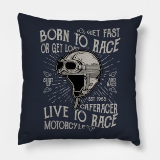 Born To Race Pillow