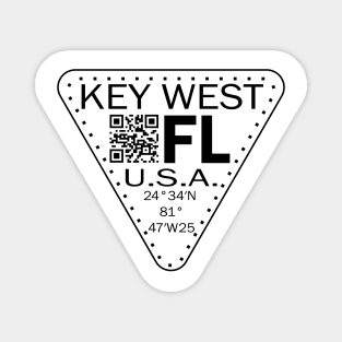 New Vintage Travel Location Qr Key West FL Magnet