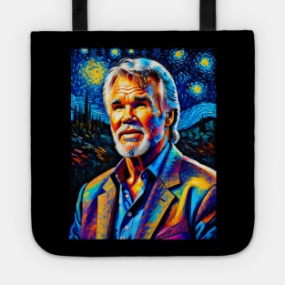 Kenny Rogers in starry night Tote