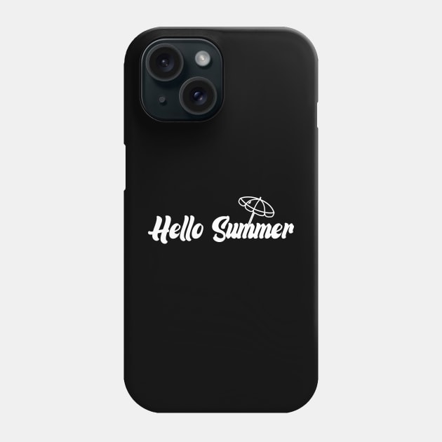 summer time vocation gifts design   hello summer for travel beach and surfing Phone Case by monami