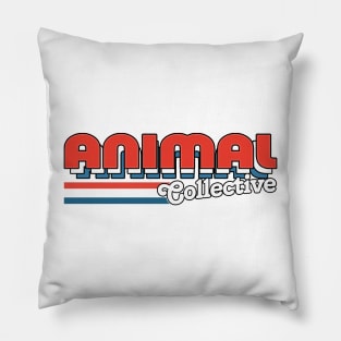 animal collective \/\/\ vintage look fan art design Pillow