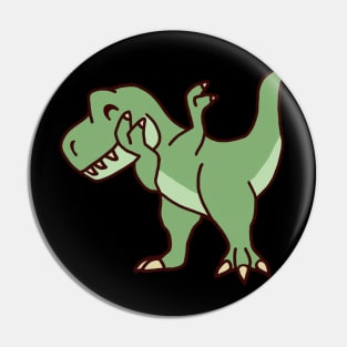 Dabbing Dinosaur Pin