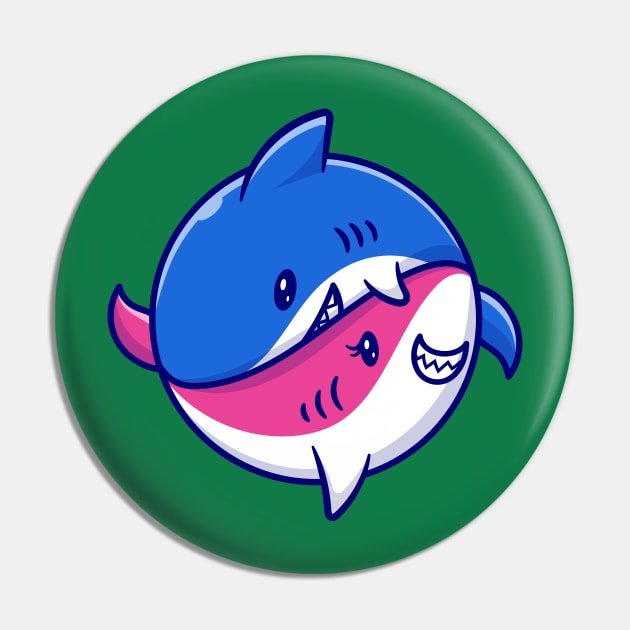 Cute Couple Shark Cartoon Vector Icon Illustration Pin by Catalyst Labs