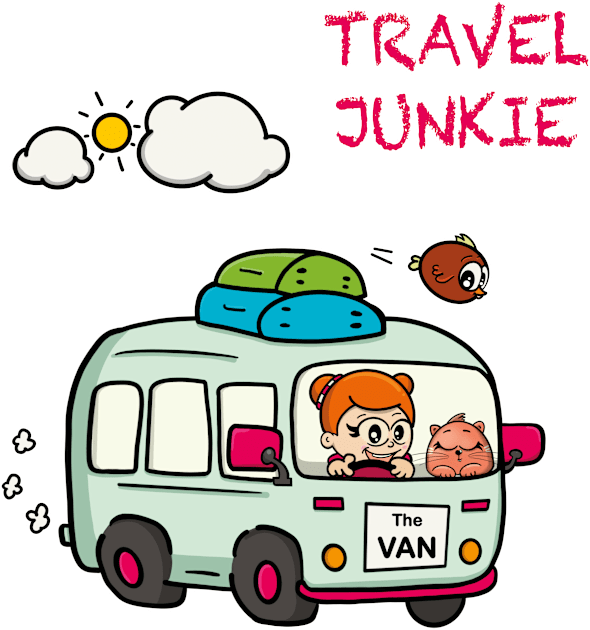 Travel Junkie Kids T-Shirt by Nico Art Lines