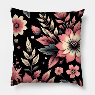 Pink Flowers Pillow