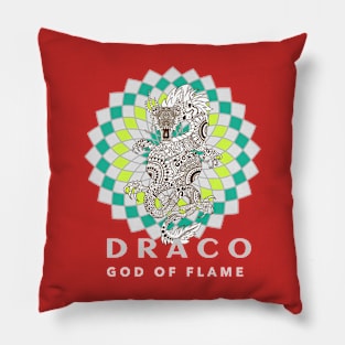 Draco god of flame Pillow