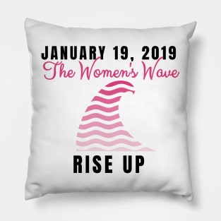 Women's Pink Wave is Coming January 2019 Pillow