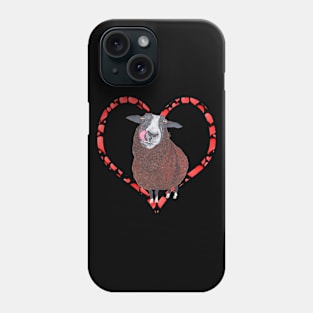 ZWARTBLES SHEEP HEART Phone Case