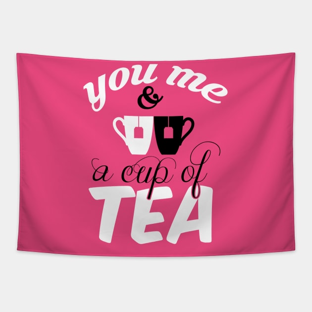 You- me and a cup of tea Tapestry by nektarinchen