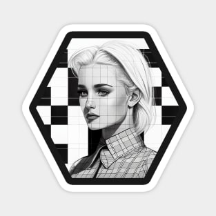 Pretty Mod Girl Magnet