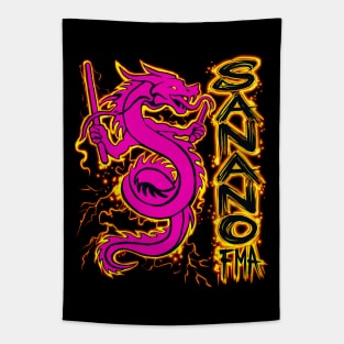 Sanano FMA Dragon Fire Pink Tapestry