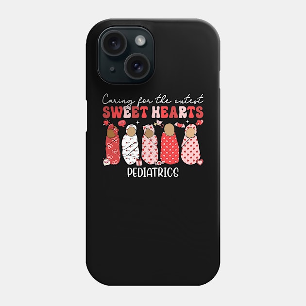 Caring For The Cutest Sweethearts Pediatric Nurse Valentine Phone Case by jadolomadolo