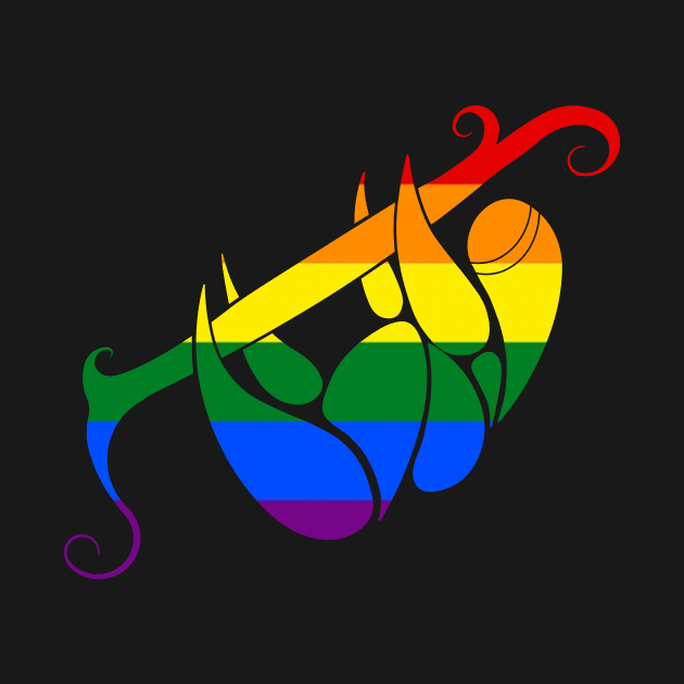 Gay Pride Flag Sloth by Jaq of All