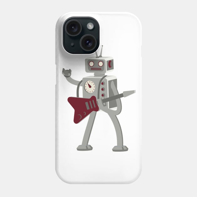 Cartoon robot rocker Phone Case by lakokakr