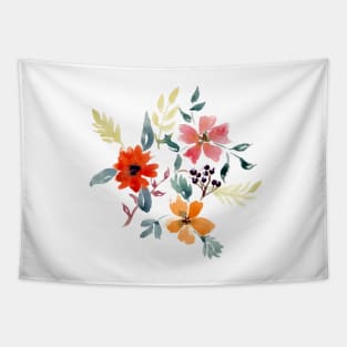 Watercolor Flowers Sticker Tapestry