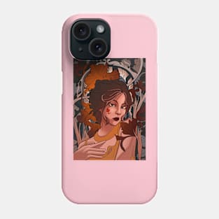 Lady with Iris Phone Case