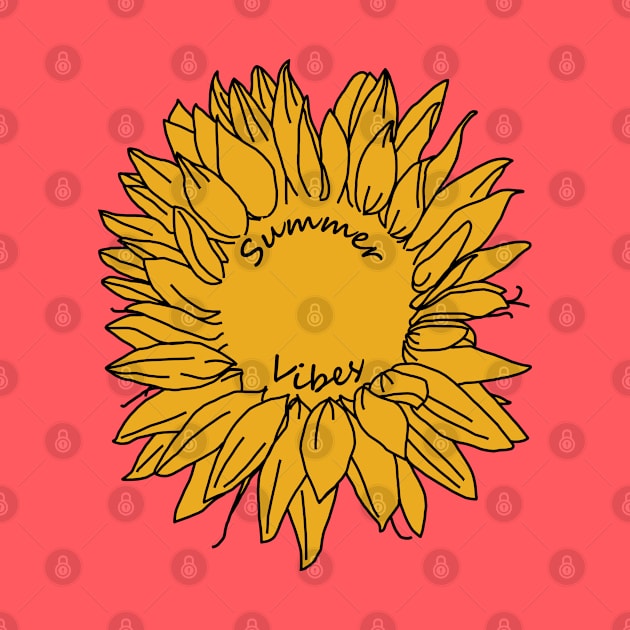 Summer Vibes Sunflower by ellenhenryart