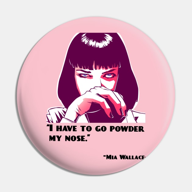 Pulp Fiction - Mia Wallace Pin by FAT MONKEY