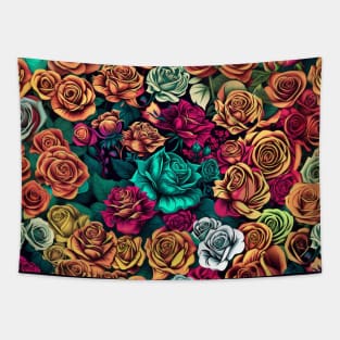 Colorful Roses Pattern design #1 Tapestry