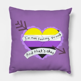 Not feeling proud (nonbinary version) Pillow