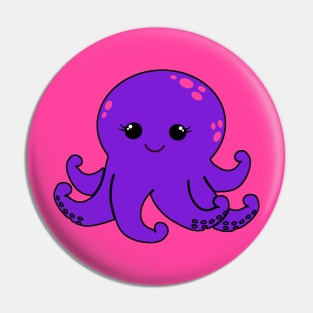 Cute Purple Octopus Pin