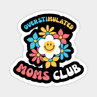 Overstimulated Moms Club Retro Mama Magnet