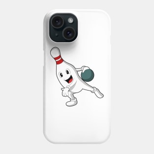 Bowling pin at Bowling with Bowling ball Phone Case