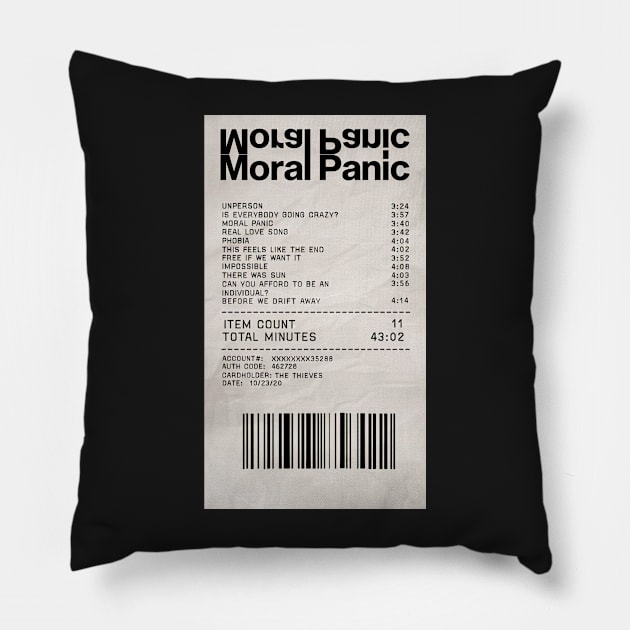 Moral Panic Receipt #2 Pillow by nbtselftitledcd