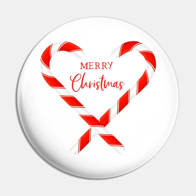 Crossed Candy Canes Pin by SWON Design