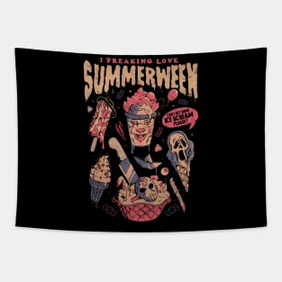 Summerween - Funny Goth Horror Movies Halloween Gift Tapestry