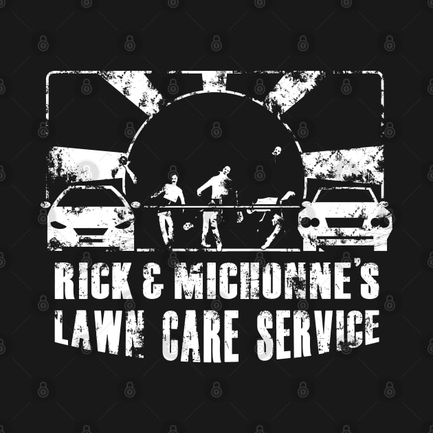 Retro Rick & Michonne's Lawn Care by Awesome AG Designs