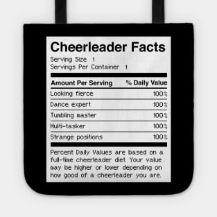 Cheerleader Facts | Funny Cheerleading Graphic Tote
