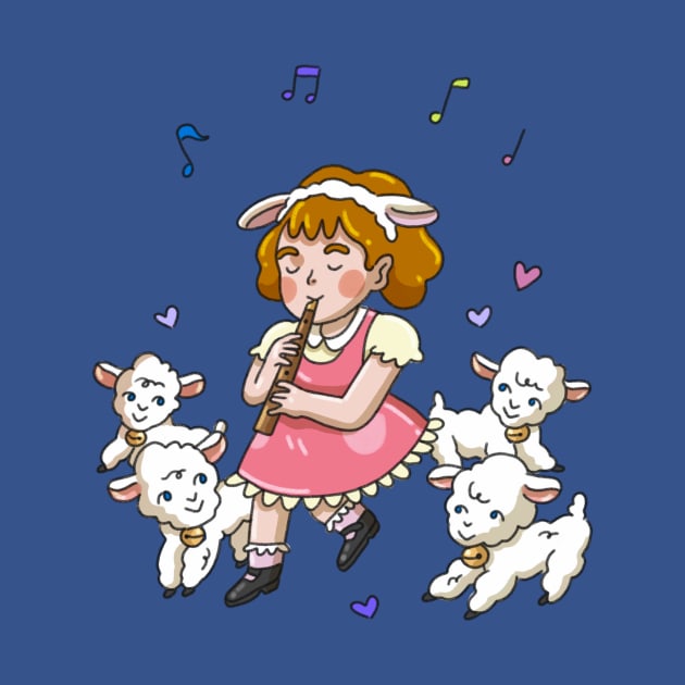 Mary and the Little Lambs by sarahjungart