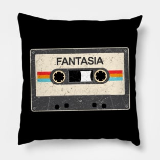 kurniamarga vintage cassette tape Fantasia Pillow