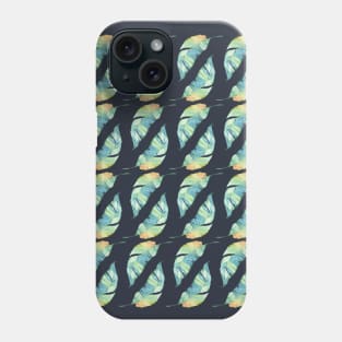 Turquoise teal Tropical Leaf Pattern Phone Case