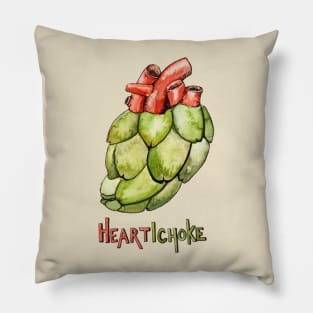 Heartichoke Pun Painting Pillow