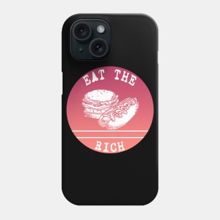 Eat The Rich Retro Cook Out Art Words Inside Red Summer Phone Case