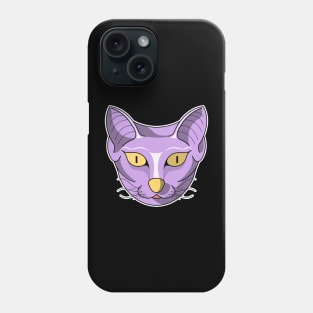 cute purple sand cat face Phone Case