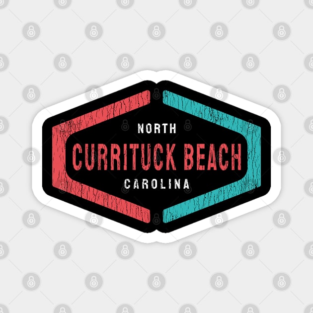 Currituck Beach, NC Summertime Vacationing Tag Signage Magnet by Contentarama